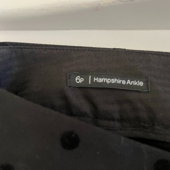 Talbots Hampshire Ankle Women's Slacks 6P black with black polka dots - Picture 7 of 10